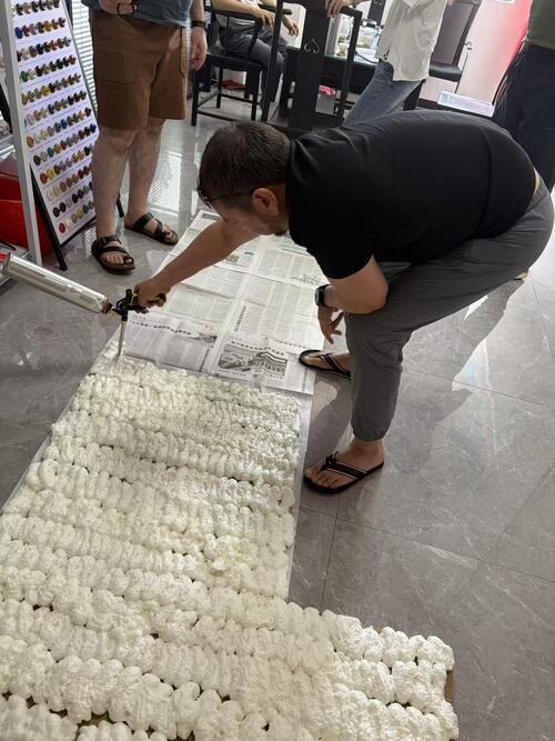 International Guests Visit Our Glass Glue Factory and Inspect Product Quality