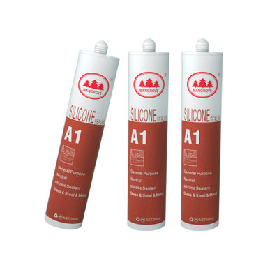 Cola de vidro selante de silicone ácido cinza preto branco transparente resistente a UV