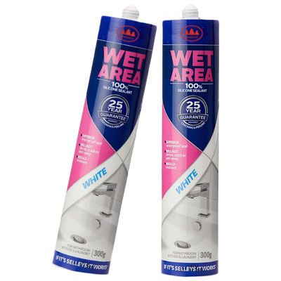 Garantia de 25 anos 100% Silicone Sealant Área Molhada Anti Umidade Banheiro 300g Branco