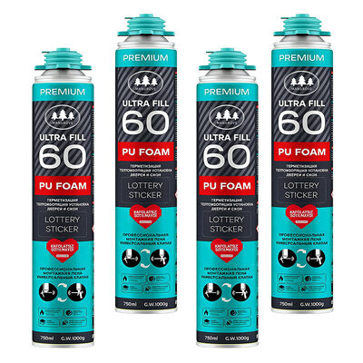 Espuma PU Spray Branca à Prova de Fogo 750ml Isolamento Construção de Janelas e Portas